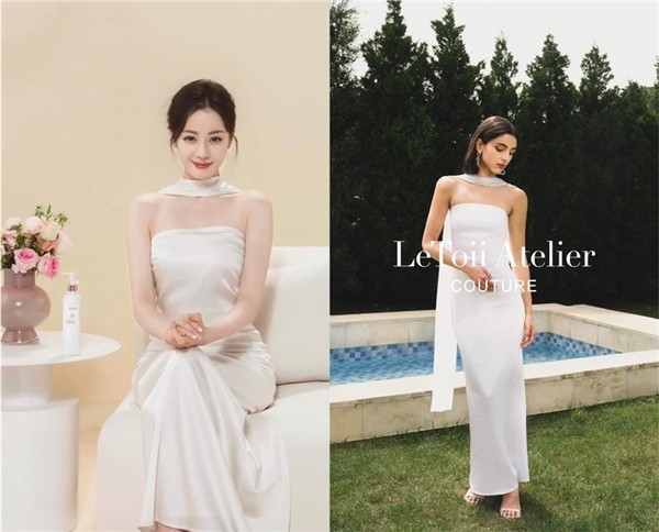 迪丽热巴珍珠白礼服 优雅知性亮相 LETOII ATELIER「微订制系列」获网友热议上热搜